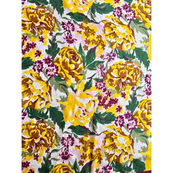 Vintage Unbranded Purple Yellow Rose Floral Silk Habotai 33" x 33" Square Scarf - Picture 13 of 16